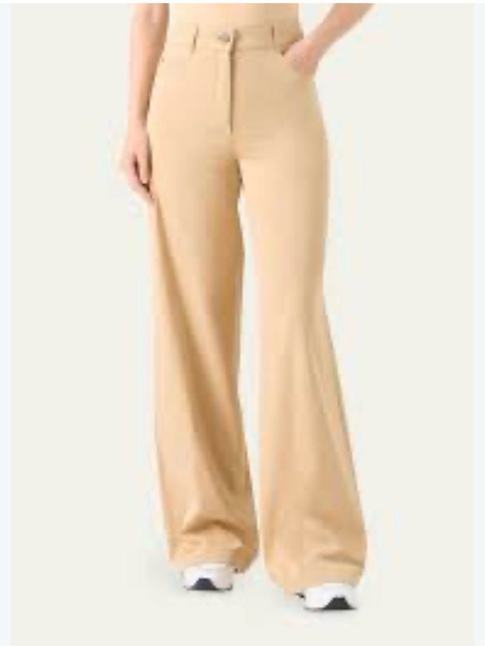Akris punto Camel Wool High-Waisted Tailored Straight-Leg Trousers